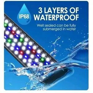 LED Aquarium Light 24/7 Expandable 24-30" Adjustable Timer Brightness READ
