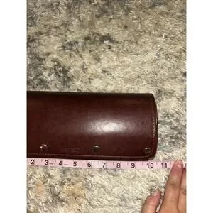 Leforz Watch Travel Case Roll Removable Pillows Display Portable Brown Leather
