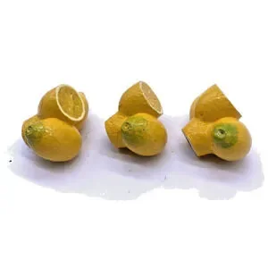 Lemons Cabinet Drawer Knobs Novelty Fruit Food Yellow Figural Vintage Lot 3