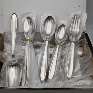 Lenox Barnaby-Cantera 45 Piece Set 18/10 Stainless Serves 5 Flatware NIB Vietnam