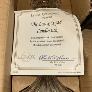 Lenox Collections Lenox Crystal Candlestick 5.5” European Full Lead Crystal