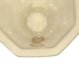 Lenox Off-white Footed Vase With Gold Rim Gold Accent 5.5"