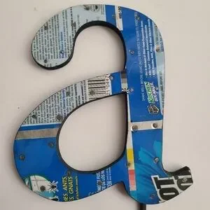Letter A Wall Hook Hanging Wall Decor Blue Decorative "A"