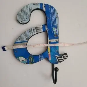 Letter A Wall Hook Hanging Wall Decor Blue Decorative "A"