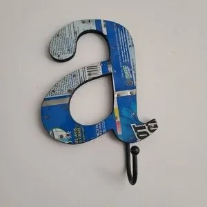 Letter a wall hook hanging wall decor blue Decorative "A"
