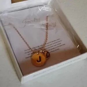 Letter J Necklace With Baseball Charm