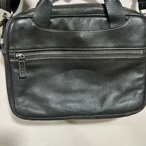 Levenger Brown Full Grain Leather Shoulder Business Bag
