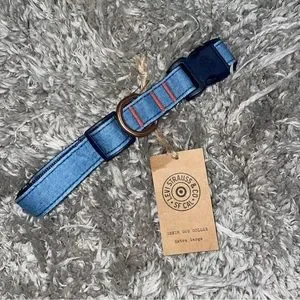 Levi Strauss blue dog collar