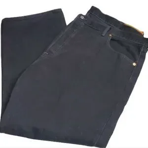 LEVIS 501 Black Jeans. BUTTON FLY Size W 50 L 32