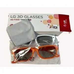 LG 3D Glasses AG-F200 Cinema 3D 2pack NIB Orange White