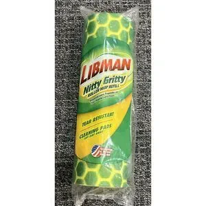 LIBMAN Nitty Gritty Roller Mop Refill #02011 Tear Resistant USA NEW IN PACKAGE