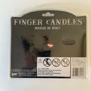 LIFE-SIZED FINGER CANDLES Spooky Prank Novelty Halloween Party Cake Cupcake New