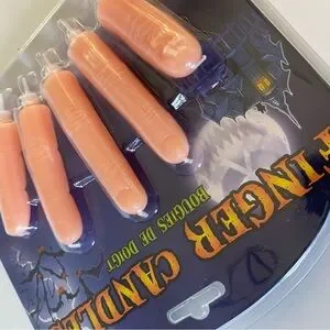 LIFE-SIZED FINGER CANDLES Spooky Prank Novelty Halloween Party Cake Cupcake New