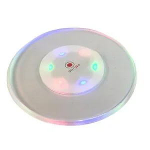 Light-Up LED 4 inch Coaster With Color Changing Effects Set of 2