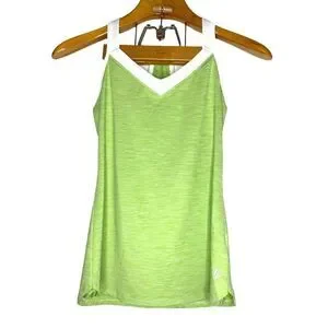 Lija Women Radiant Golf Tank Heather Leaf Green Size: S/P
