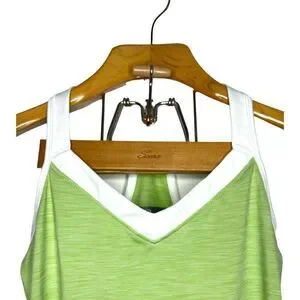 Lija Women Radiant Golf Tank Heather Leaf Green Size: S/P