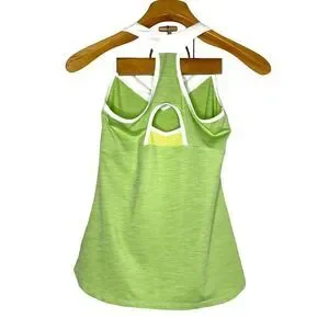 Lija Women Radiant Golf Tank Heather Leaf Green Size: S/P