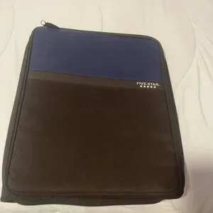 Like New Mead Five Star Blue and Black Zipper Binder Like New Mead Five Star Blue and Black Zipper Binder