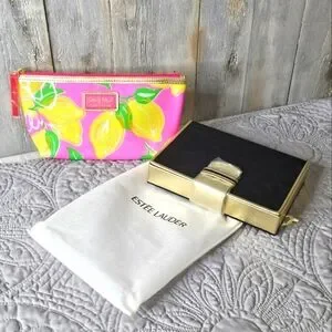 Lilly Pulitzer for Estee Lauder Make-up Bag & Estee Lauder Black Jewelry Box