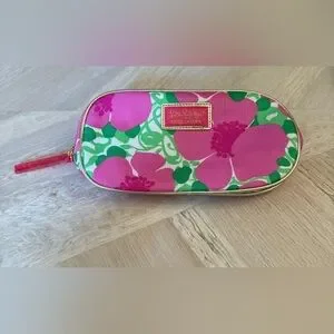 Lilly Pulitzer for Estee Lauder New Cosmetic Bag. Travel bag. Green pink floral