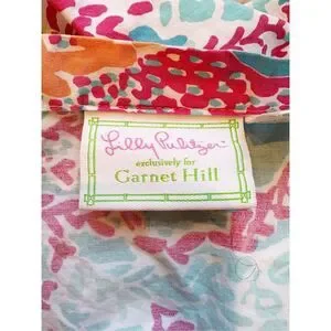 Lilly Pulitzer X Garnet Hill Floral Shower Curtain 100% Cotton