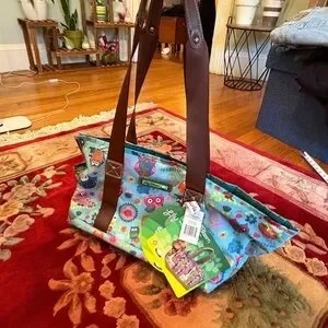 Lily Bloom Owl Print Pet Carrier Tote