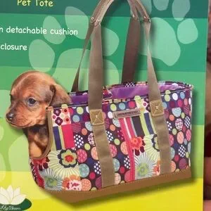 Lily Bloom Owl Print Pet Carrier Tote