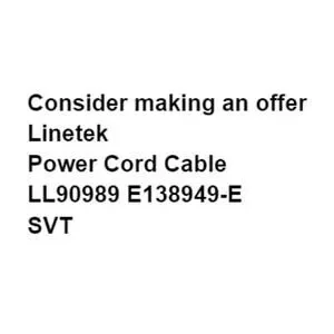 Linetek Power Cord Cable LL90989 E138949-E Black SVT