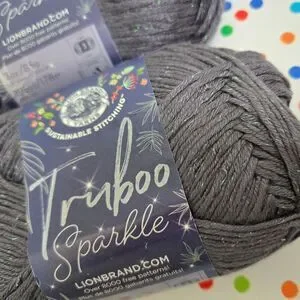 LION BRAND YARN TRIBOO SPARKLE YARN 2 SKEINS Thunder LION BRAND YARN TRIBOO SPARKLE YARN 2 SKEINS Thunder