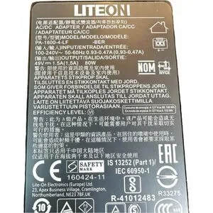 LITEON 49V 1.5A 80W PA-1800-4-LF Power Supply AC Adapter + Power Cord