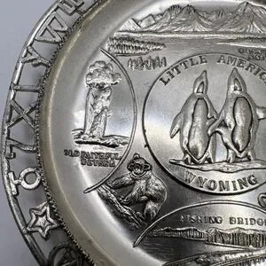 LITTLE AMERICA Wyoming Metal Cigarette Ashtray Yellowstone