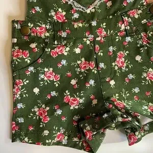 Little Lass Green And Pink Shortall Outfit NWT