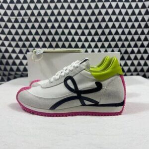 LOEWE Flow Runner Sneakers White Pink Shoes