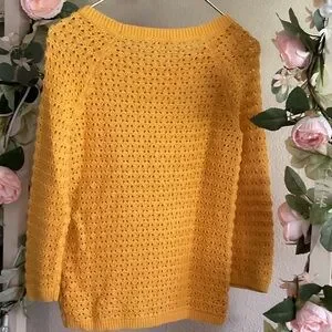 LOFT Cozy Mustard Knit Sweater