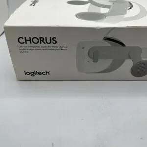 Logitech Chorus Off-Ear Integrated Audio For Meta Quest 2 - White - NEW SEALED