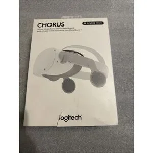 Logitech - Chorus VR Off-Ear Integrated Audio for Meta Quest 2 - White