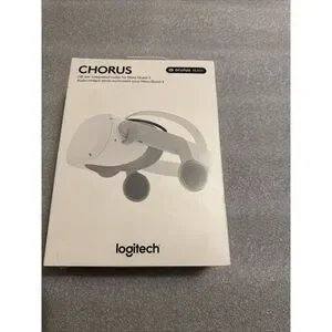 Logitech -‎ Chorus VR Off-Ear Integrated Audio for Meta Quest 2 - White