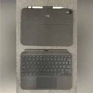 Logitech Combo Touch Detachable 10th Gen IPad Keyboard Case In Oxford Gray