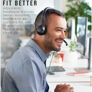 Logitech H390 Wired USB-A On-Ear Stereo Headphones W/Noise Canceling Mic NEW NIB