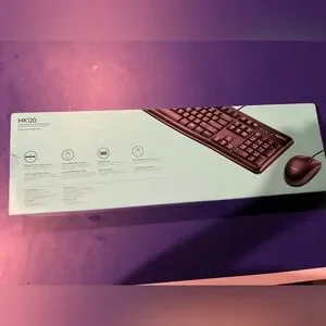 Logitech Logitech MK120 Wired Keyboard And Mouse Combo Black
