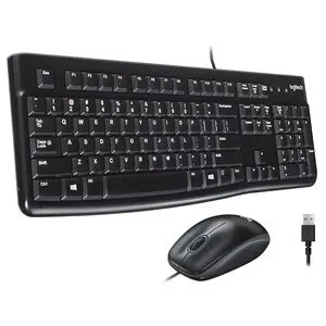 Logitech Logitech MK120 Wired Keyboard and Mouse Combo Black