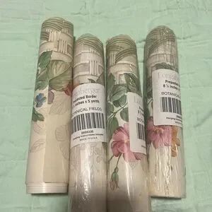 Longaberger Botanical Fields Wallpaper Border Full Roll