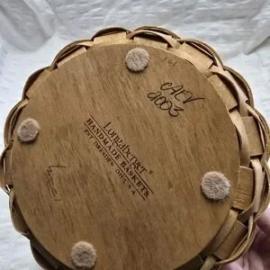 Longaberger Bouquet Basket 2003 OPP ORCHARD PARK PLAID Liner Protector