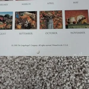 Longaberger Collectors Club 2000 Calendar New Sealed Art Gazebo Hydrangea