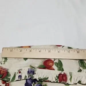Longaberger Fruit Medley Print Fabric Liner Mult Color Basket SEE Measurements