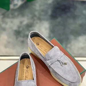 Loro Piana Summer Leather Loafers For Women