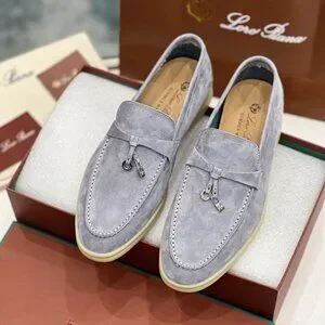 Loro Piana Summer Leather Loafers For Women
