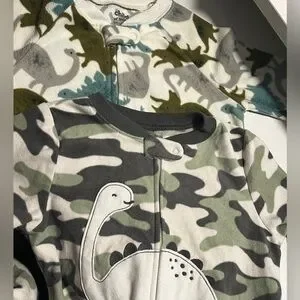 Lot (5) Carters Fleece Sleepers Footed Pajamas 4T Sz 4