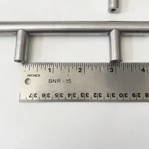 Lot Of 14 Solid Stainless Steel 5-3/8" Silver Cabinet Drawer Pulls‎ Center To 3"