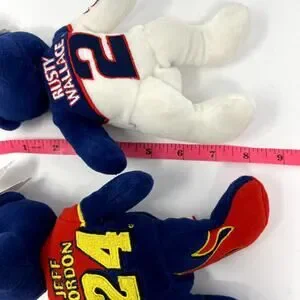 Lot Of 2 Bears Nascar Bear JEFF GORDON 24 & Rusty Wallace 2 Plush Toy Kids